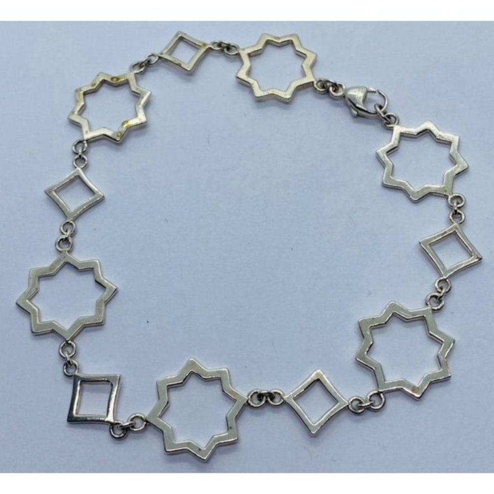Tiffany & Co Silver Paloma Picasso Marrakesh Star Link 7.25" Chain Bracelet Rare